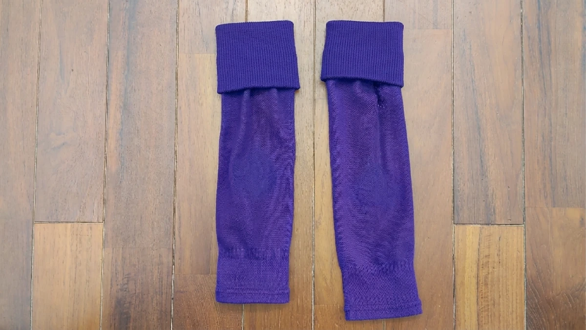 人工芝除去後のソックス