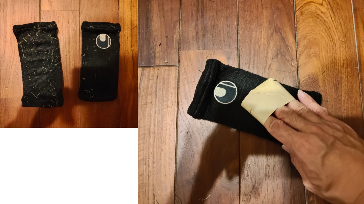 エルボーパッドの芝取り